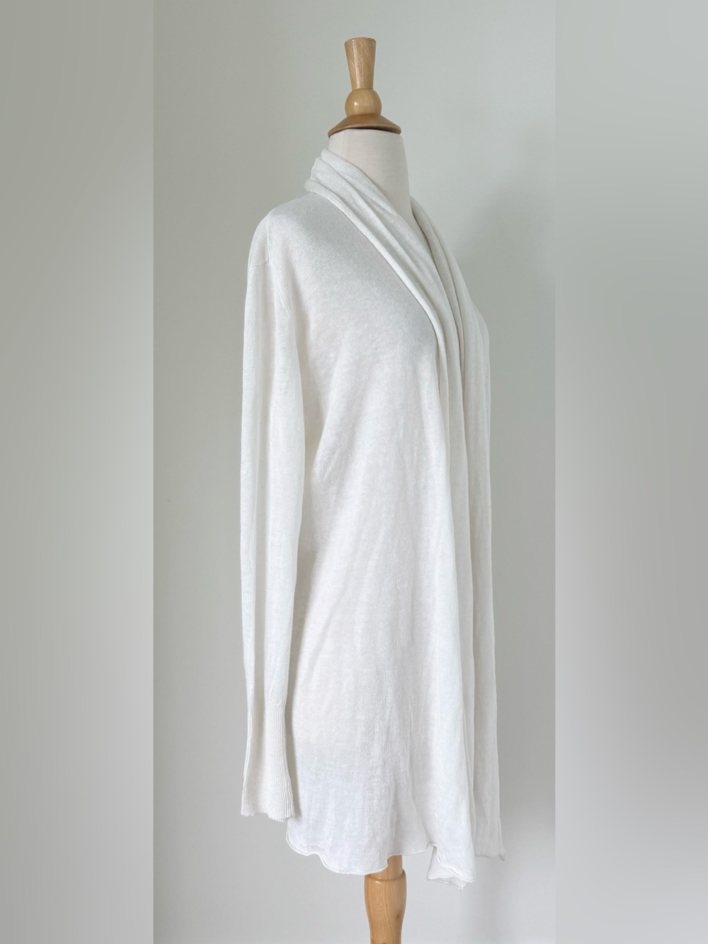 Polo Ralph Lauren Linen Viscose Cardigan Shawl Collar Women Duster Sweater Sz S